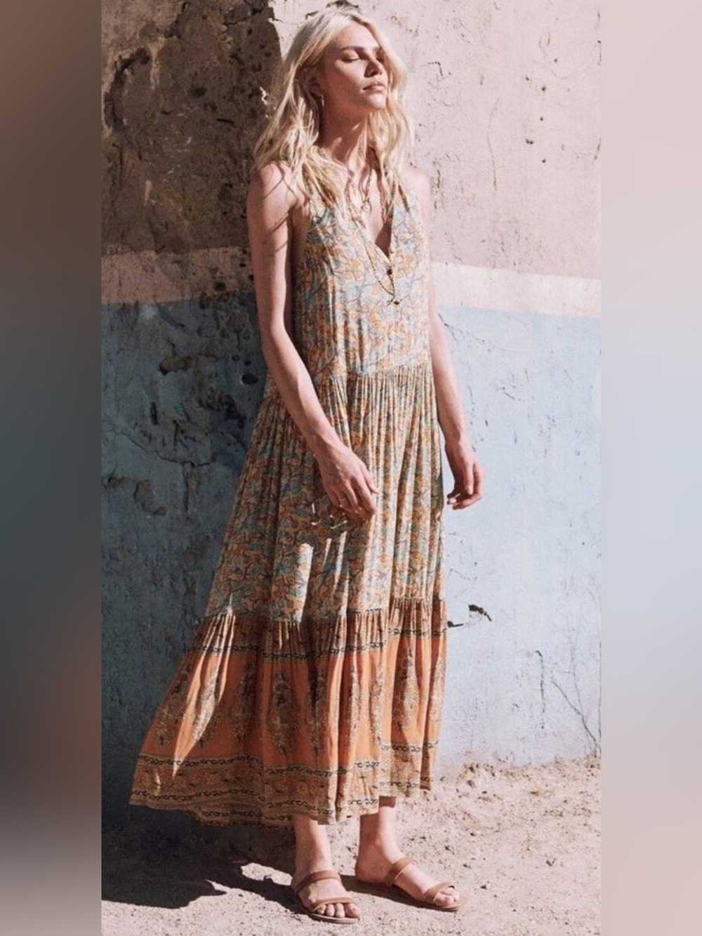 Spell & The Gypsy Gold Delirium Maxi Dress NWOT Small Boho Rare - Picture 2 of 15